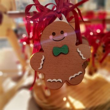 Picture of GINGERBREAD MAN ORNAMENT WITH RIBBON